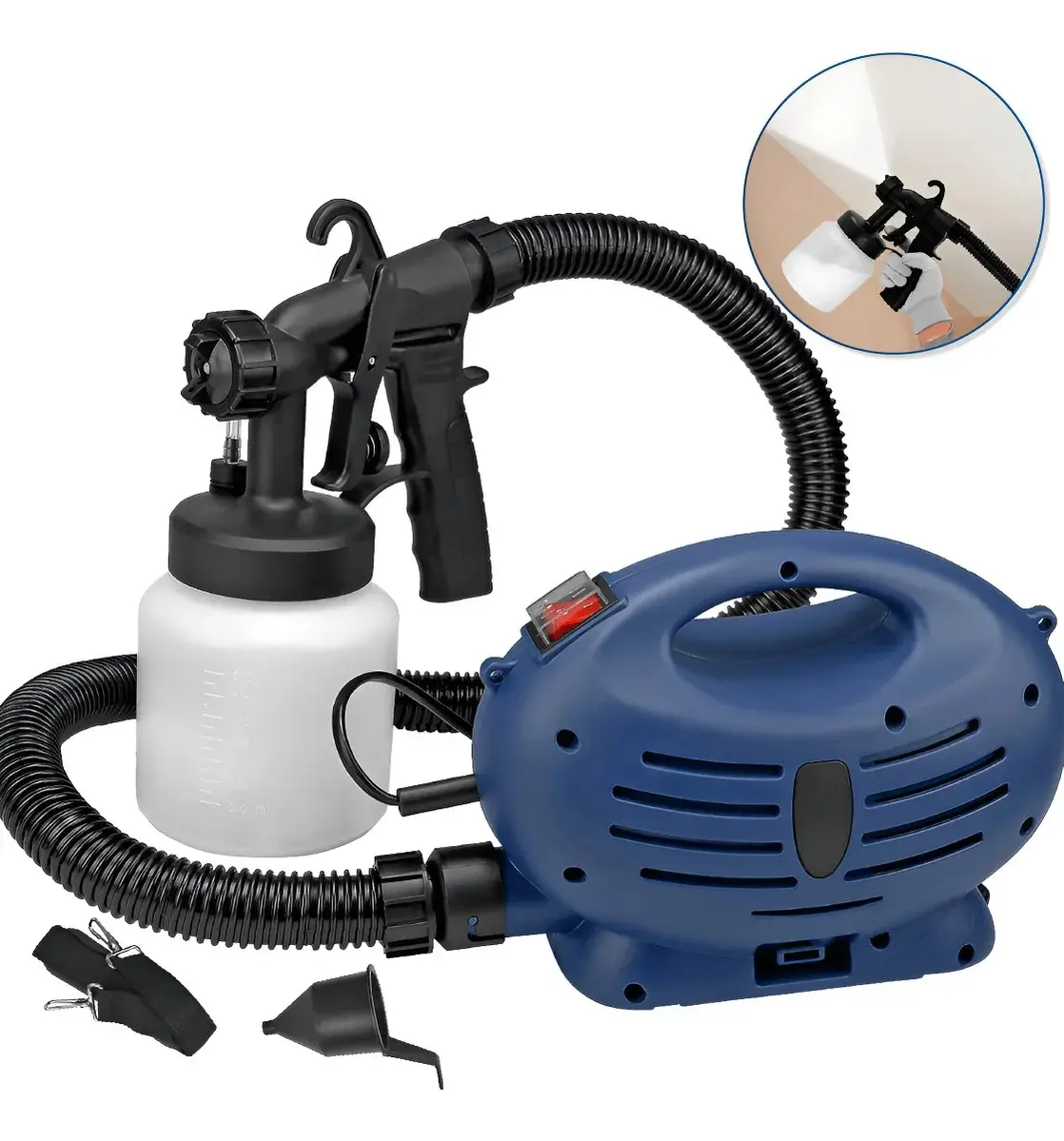 OzzyTools Pistola de Pintura Elétrica Pulverizador 650W