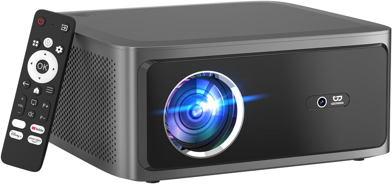 Projetor GOKOCO AC1071 Full HD 1080P com Android 13 e Wi-Fi 6