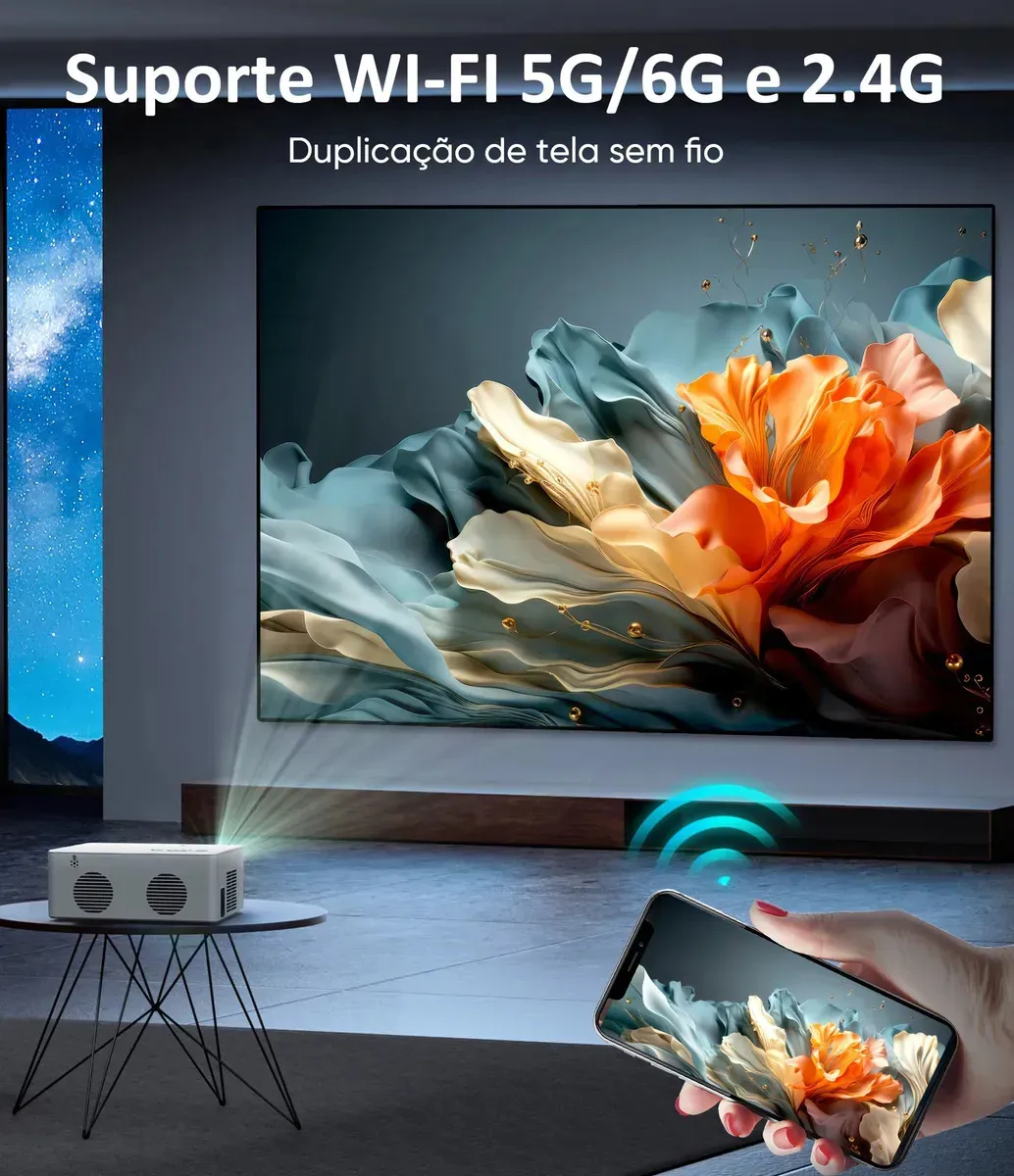 Projetor Profissional PT06 Android 11.0 4K Full HD Portátil — foto 4