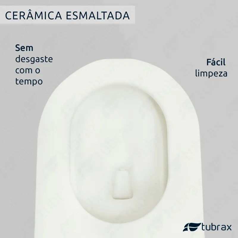 Vaso Sanitário Convencional Tubrax VAB0024 Redondo Branco — foto 4