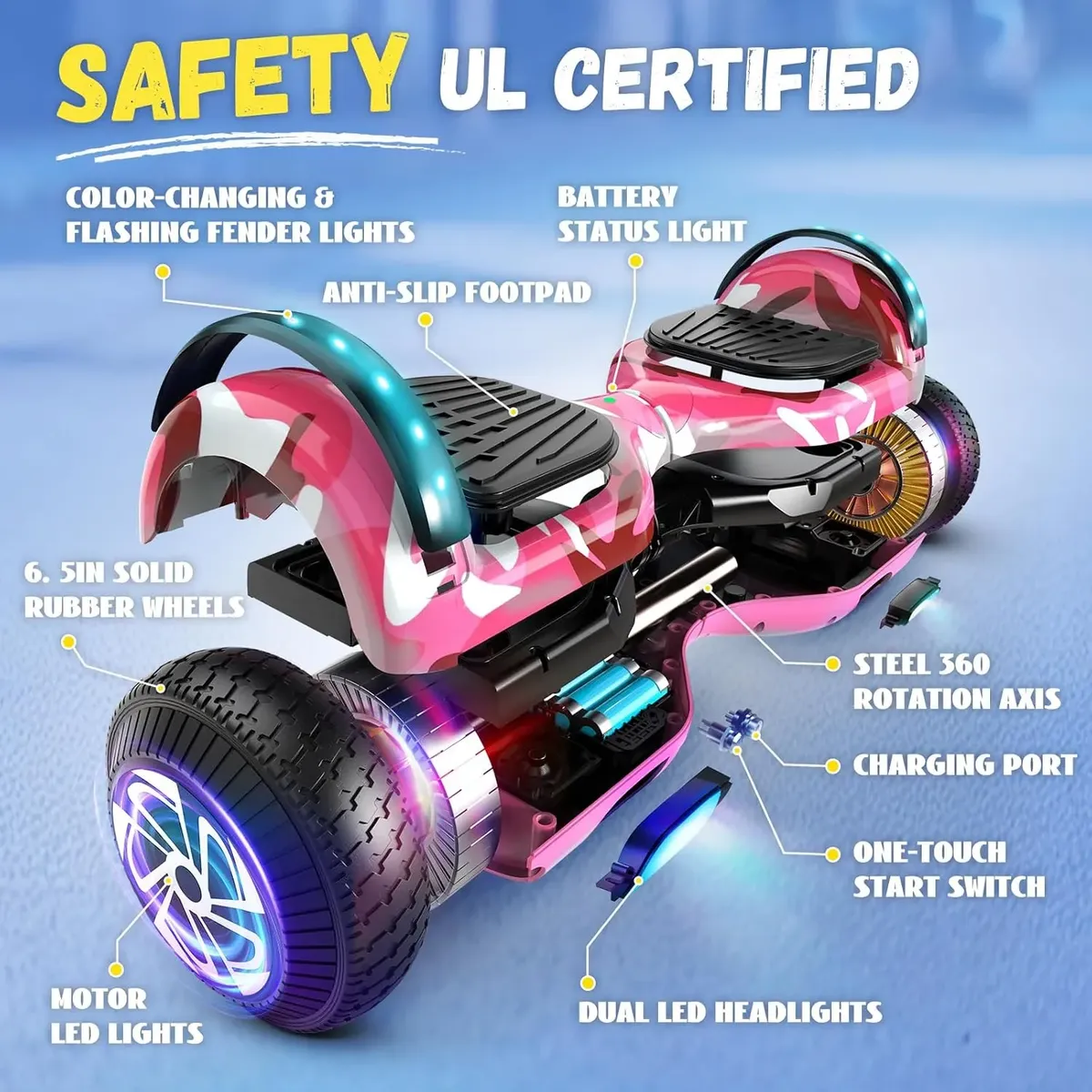 Hoverboard Elétrico Balance 6,5" Bluetooth - Alta Performance — foto 3
