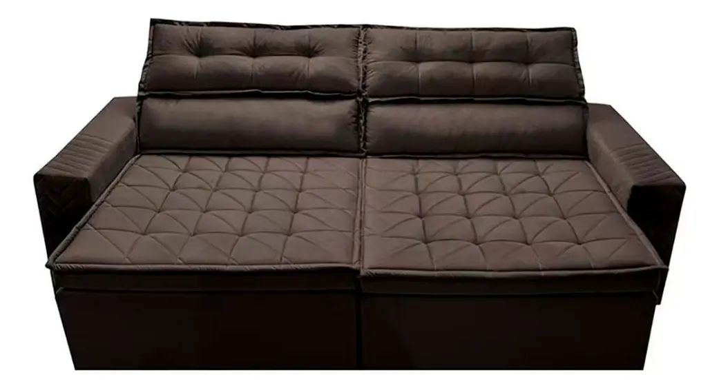 Sofá 3 Lugares Cama Inbox Belém Retrátil/Reclinável Suede Velusoft — foto 2