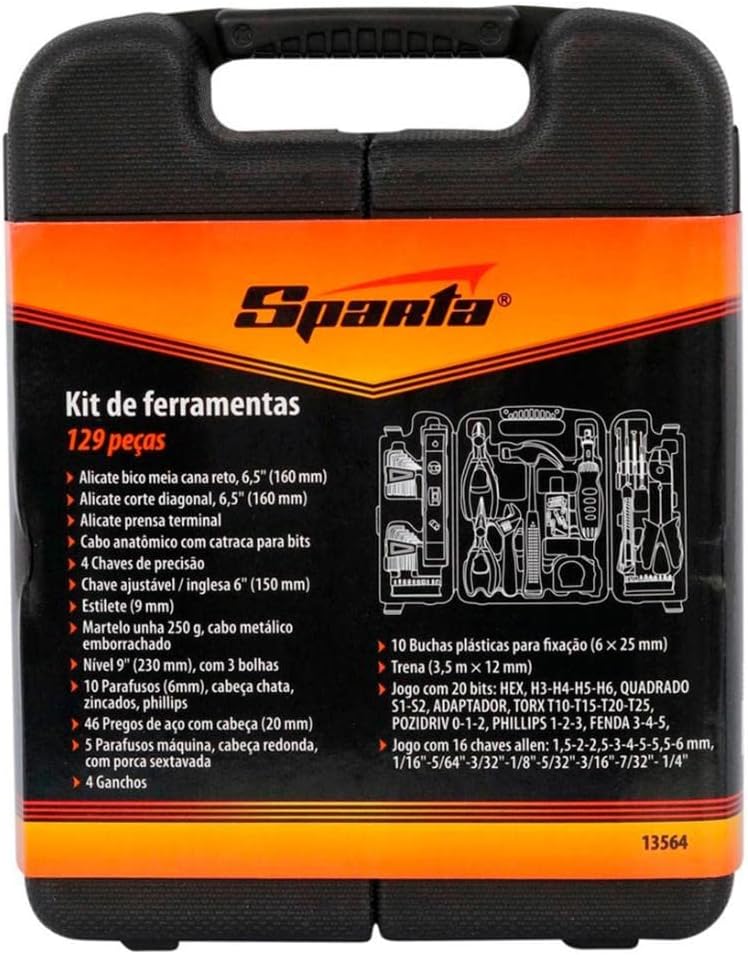 Sparta Kit de Ferramentas com 129 Peças - Maleta Organizadora — foto 5