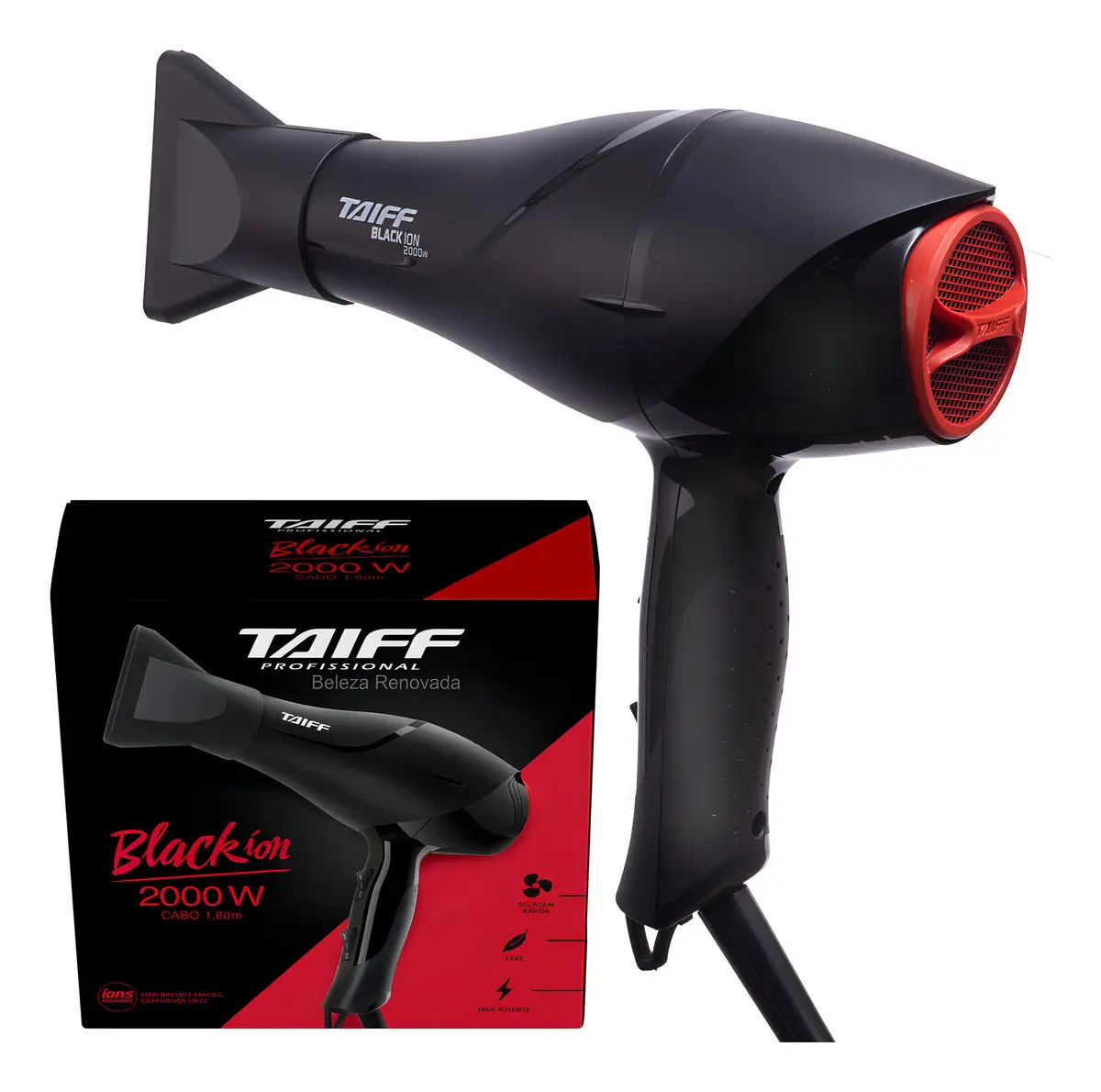 Taiff Secador de Cabelo New Black Ion Profissional 2000W