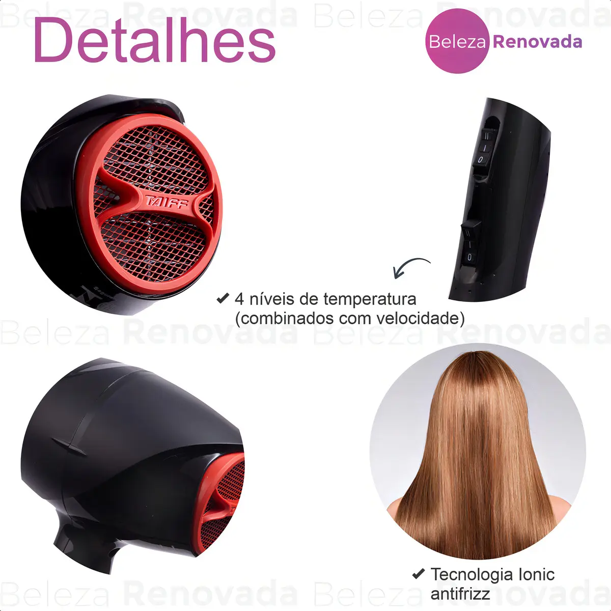 Taiff Secador de Cabelo New Black Ion Profissional 2000W — foto 2
