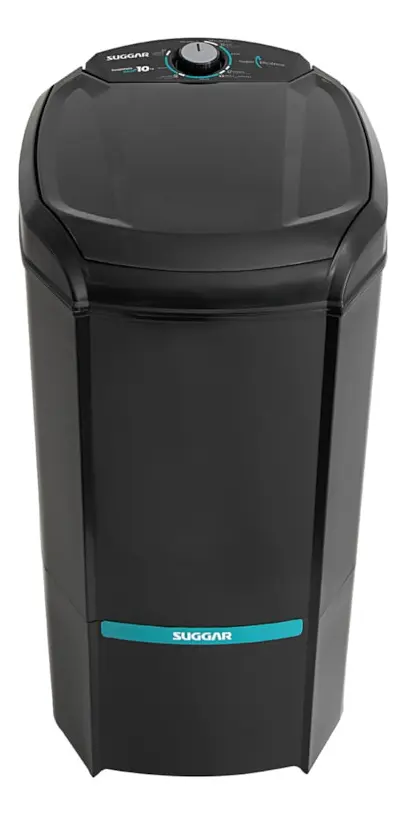 Tanquinho Lavamax Eco Suggar 10kg Preto Bivolt 110V/220V