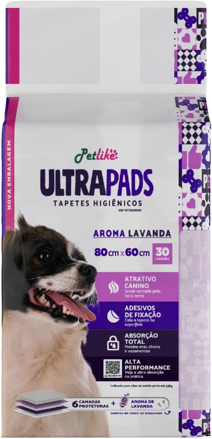 Tapete Higiênico Petlike Ultra Pads para Cães - 60x60cm e 80x60cm