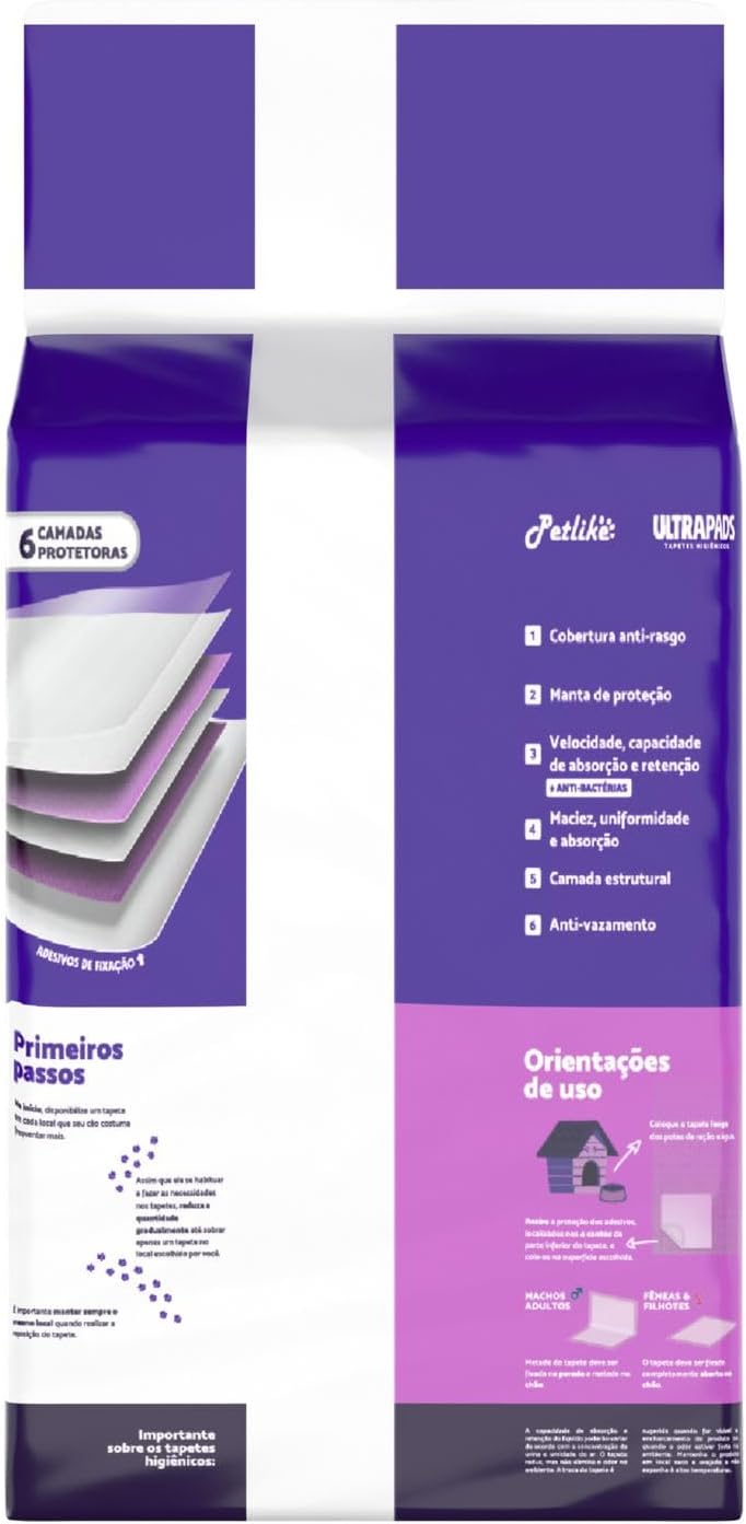 Tapete Higiênico Petlike Ultra Pads para Cães - 60x60cm e 80x60cm — foto 2