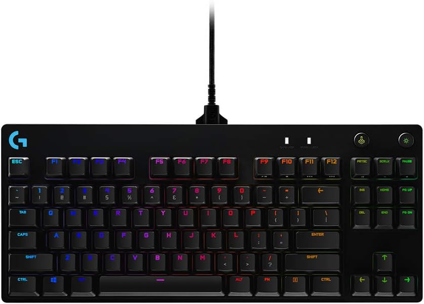 Teclado Mecânico Gamer Logitech G PRO TKL RGB LIGHTSYNC - Switch GX Blue Clicky