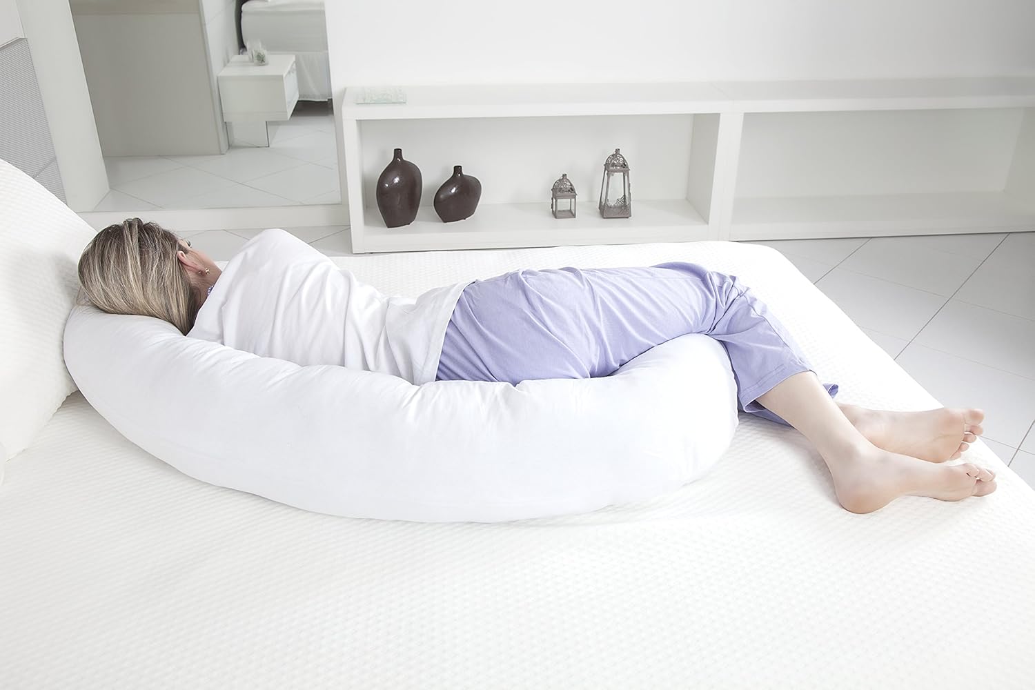 Travesseiro Ergonômico Minhocão - Suporte para Coluna e Gestantes — foto 4