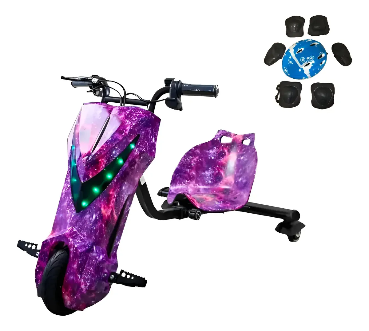 Triciclo Elétrico Drift 250W 3 Velocidades com Bluetooth e LED