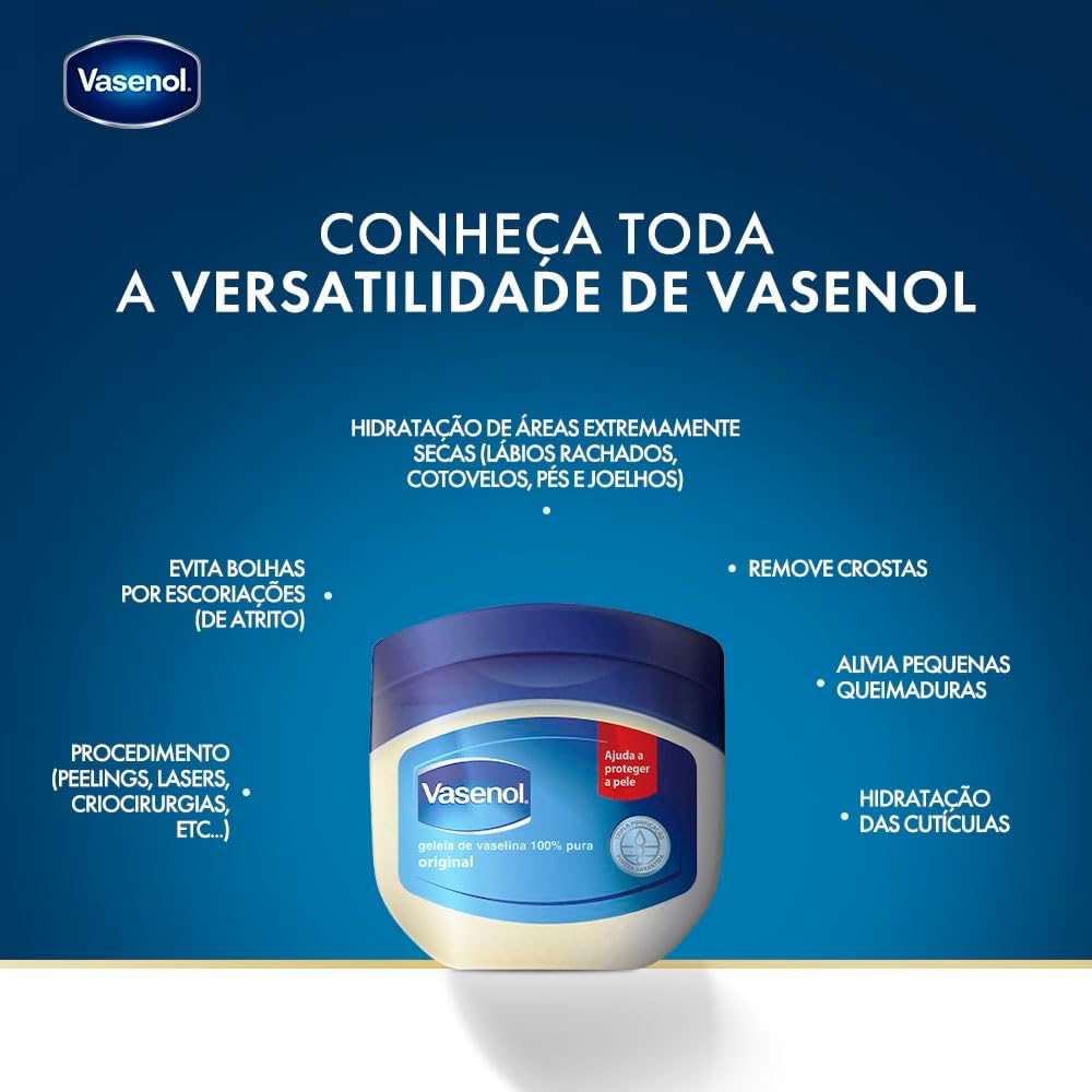 Vasenol Geleia de Vaselina 100% Pura - Unilever — foto 4