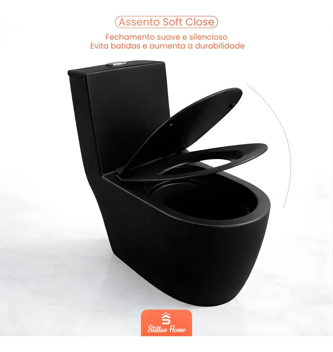 Vaso Sanitário Monobloco Stillus Home Budapeste Preto — foto 3