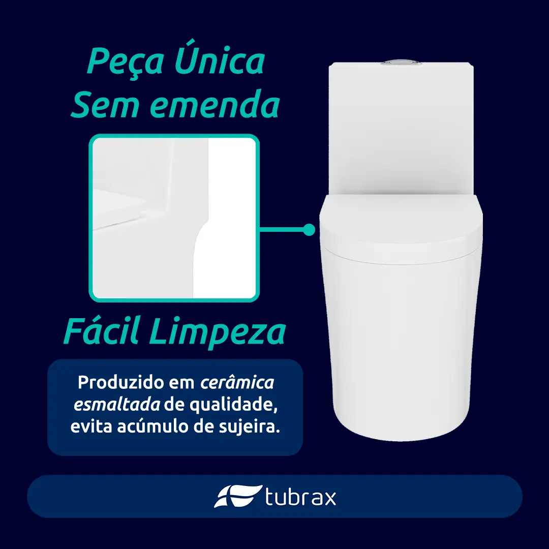 Vaso Sanitário Monobloco Tubrax Acies Redondo Completo — foto 3