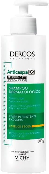 Vichy Dercos Shampoo Anticaspa Intensivo 300g para Cabelos Secos