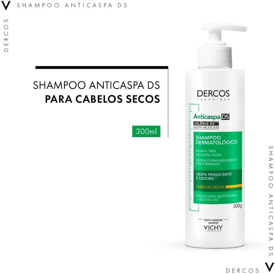 Vichy Dercos Shampoo Anticaspa Intensivo 300g para Cabelos Secos — foto 3
