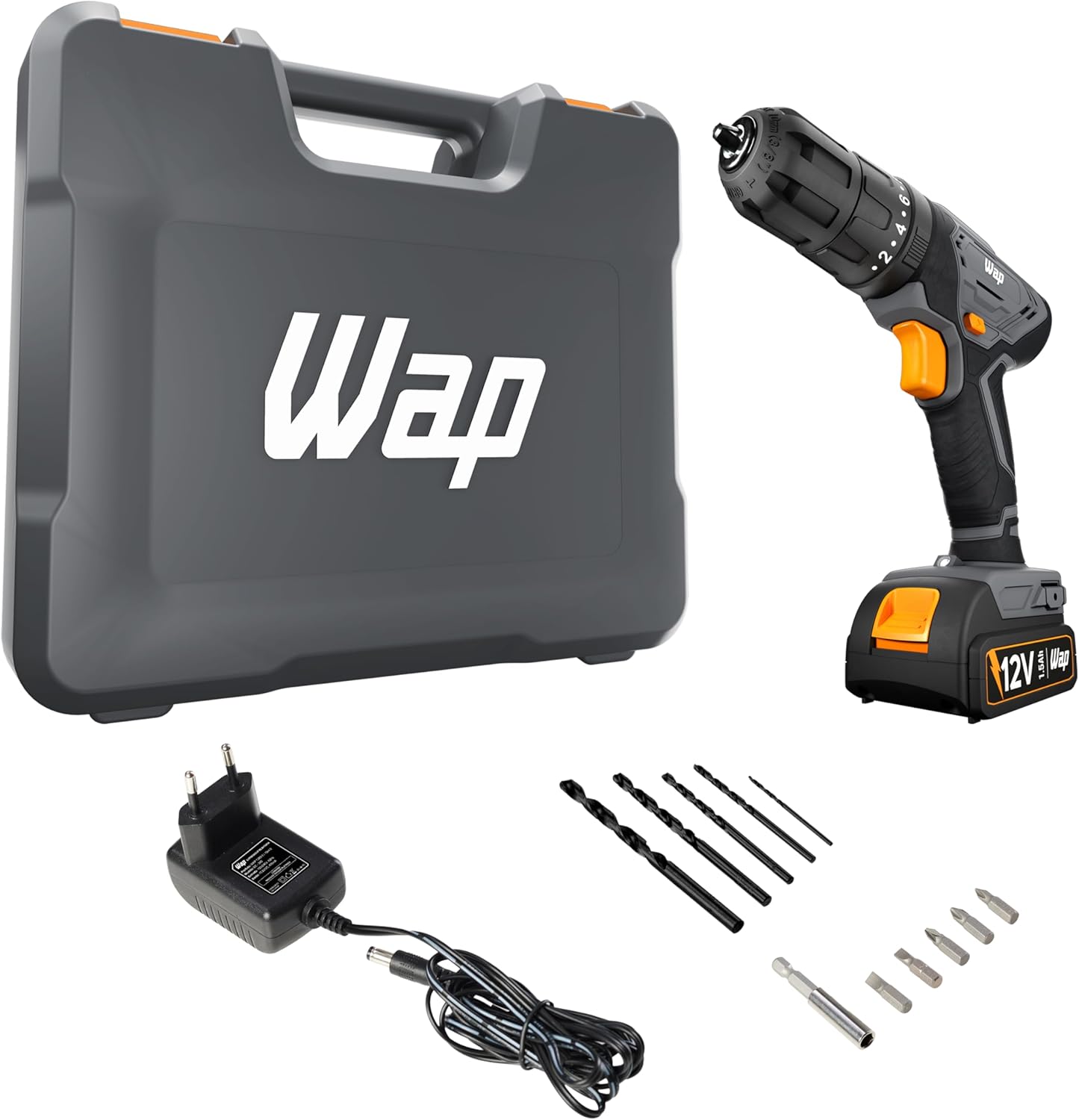 WAP Parafusadeira Furadeira de Impacto 12V WF 12K4.2 com Kit Acessórios e Maleta