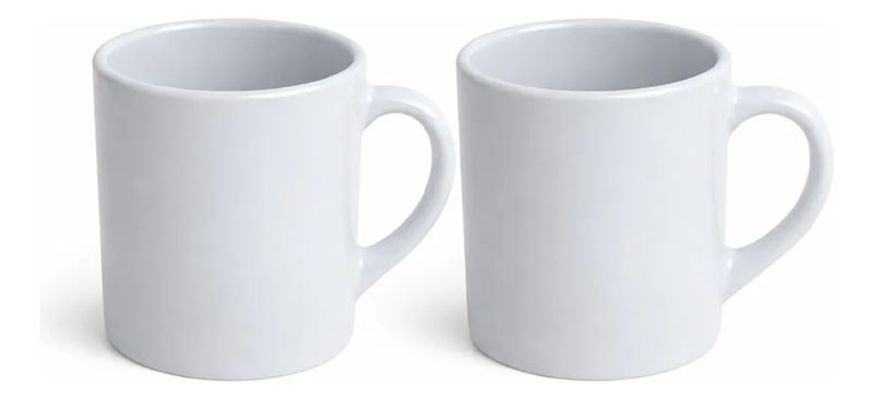 Caneca Cerâmica 2 Unidades 325ml Branca