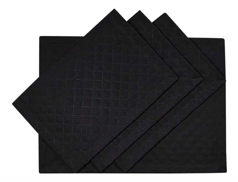 Jogo Americano 45x33cm 4 Peças Cor Preta